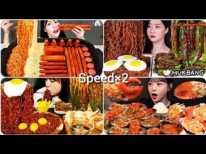 3× speed Black Noodle Asmr Mukbang 🖤🍜 Real Eating Sounds, No Talking, Just Pure Chill ASMR MUKBANG