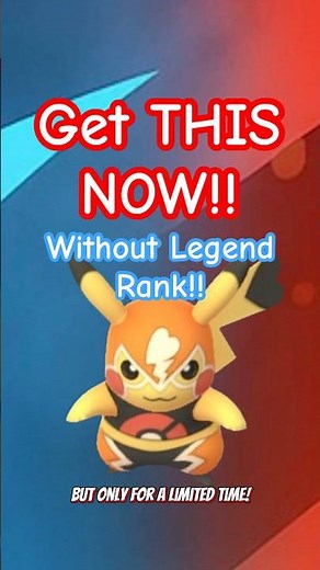 Get the SUPER RARE Pikachu Libre without legend rank NOW!!🔥✨ #pokemongo