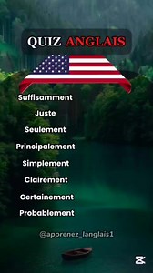 23K views · 363 reactions | "QUIZ Anglais | English quiz ✨ • Share this quiz with your friends ✨ and write your result in the comments ✍️ • Partage ce quiz avec tes amis ✨ et écris ton résultat en commentaire ✍️ #apprendrelanglaisensamusant #English #englishlearning #anglais #anglaisfacile #quiz #englishteacher | Apprendre l'anglais | Facebook