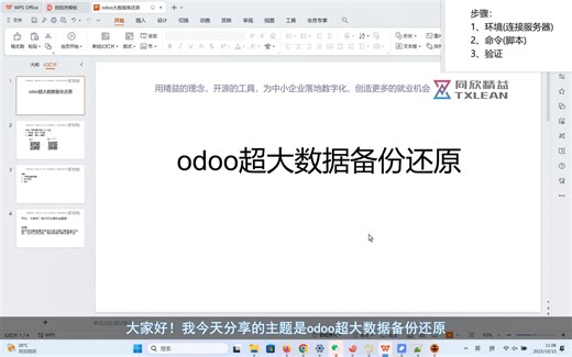 odoo超大数据库还原