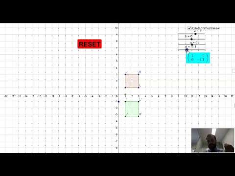 Reflections in the x and y axis using Matrix Transformations
