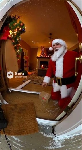 santa tests out new delivery method 😂#ai #funny #comedy #sora