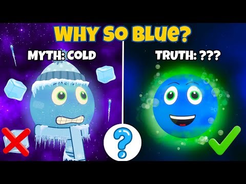 Why is Planet Neptune Blue? 🌊 Is it because it’s COLD? (Space Myth Busted!)