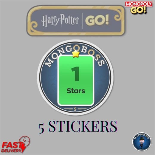 Monopoly GO! 1 Star Sticker - [set 6 to 18] 5 Pcs Instant Delivery - Etsy