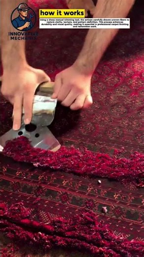 Traditional Carpet Shearing Tool Removing Excess Wool by Hand