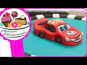 FONDANT Tutorial: Disney Car Lightning McQueen Cake Topper
