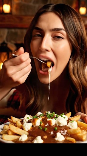 ASMR Poutine 🍟🧀 | No Talking #food #mouthwhisper #mukbang #visualtingle #eating #eatingvideos #relax