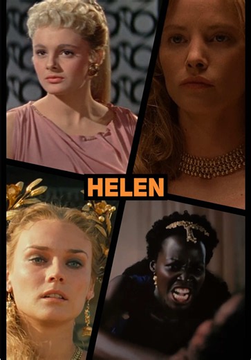 Helen of Troy Evolution. From Rossana Podestà’s classic Technicolor queen to Diane Kruger’s globally famous face, every Helen of Troy rewrites the myth in her own image — but Lupita Nyong’o in The Odyssey, playing both Helen and Clytemnestra, is the first to make her a morally ambiguous, Black myth figure instead of just a pretty excuse for war. #helenoftroy #oddysey #movies #nolan