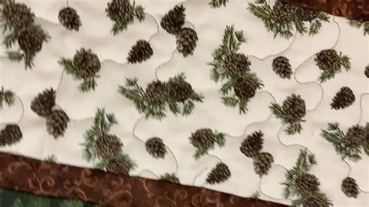 Pine Trees Pine Cones Quilted Dining Table Runner, Reversible Fall Leaves, Coffee Table Runner, Dresser Scarf, End Table 13x48" Handmade - Etsy