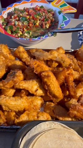 5.7K views · 150 reactions | Fish taco bar with 4 different types of fried fish. Alaskan Halibut, Neah Bay Rockfish, Columbia River Sturgeon, & Pacific Ocean Salmon! 襤 Which do you think was the best? 樂 | Addicted Fishing | Facebook