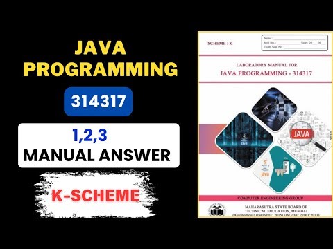Java programming | JPR | manual answer | k scheme msbte | 4th semester 314317