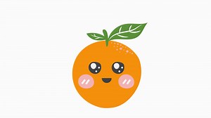Orange Fresh Fruit Natural Illustration Animation with a Transparent Background