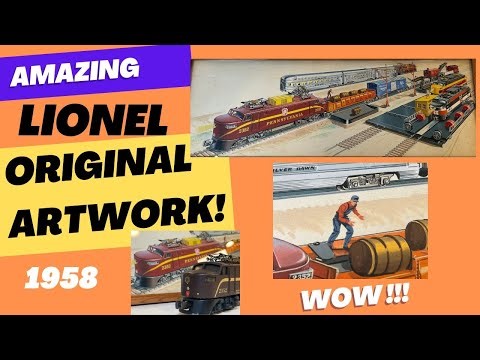 Amazing Lionel original Catalog Artwork from 1958