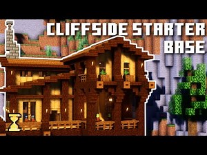 How to Make This Simple Cliffside Starter Base in Minecraft