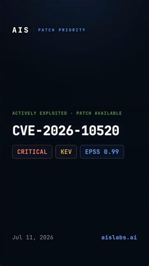 Top 3 CVEs to patch — Jul 11, 2026