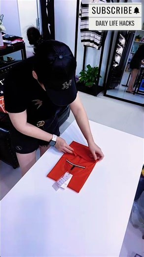 Folding Clothes For Packing Cubes 12 #dailyhacks #youtubeshorts #shorts