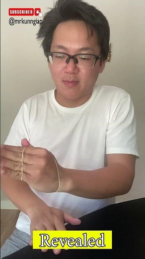 Master the Rubber Band Magic Trick - Step-by-Step Tutorial! #マジック種明かし #magia #마술 #truco
