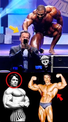 ARNOLD ENTRY 🥶 FATHER OF BODYBUILDING ☠️ #arnold #roniecolemon #jaycutler #shortsviral #gym #fyp