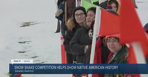 Grand River Bands of Ottawa Indians hosts Snow Snake Competition in Grand Rapids