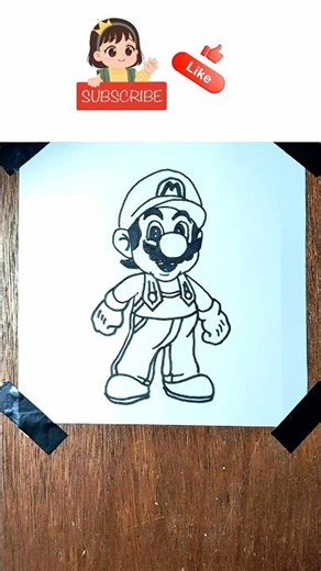 How to Draw Super Mario Bros 🍄 | Simple & Cute | Part 2 #shorts