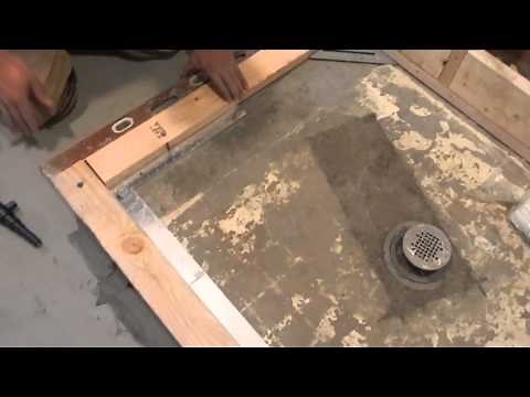 How to use a powder actuated nail gun to fasten a wood plate to concrete for shower curb