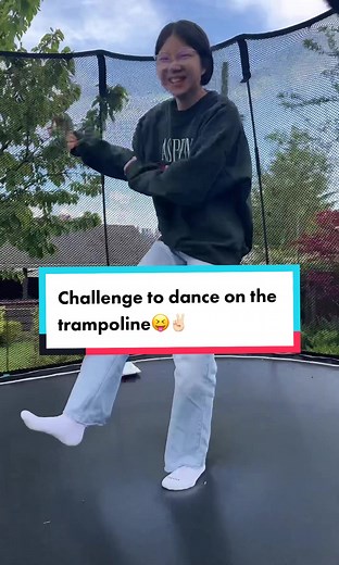 Dizzy Trampoline Dance Challenge with My Teen