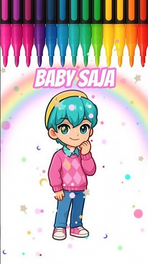 How to Draw Baby Saja from K-Pop Demon Hunters | Easy Chibi Drawing for Kids Shorts