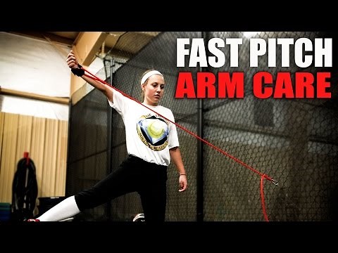 Fast Pitch Softball Arm and Shoulder exercsies with Resistance Bands - ArmPro