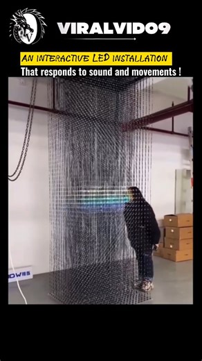 viral vid | An active LED installation that listens, feels, and reacts. Every beat, voice, and vibration transforms into light — turning sound into a... | Instagram