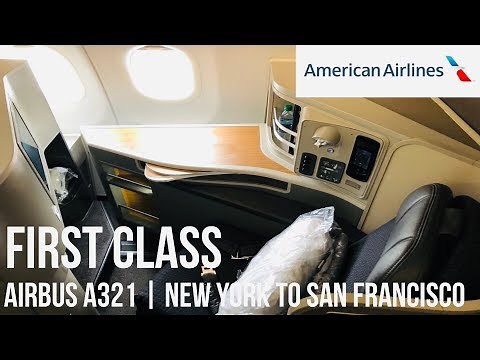AMERICAN AIRLINES 3-CABIN FIRST CLASS AIRBUS A321 | JFK-SFO