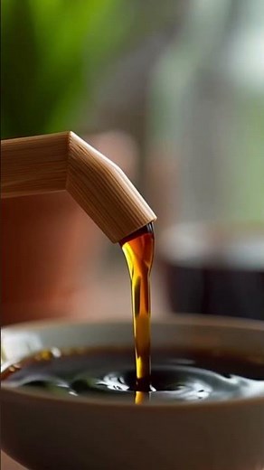 Mini Bamboo Faucet Pouring Soy Sauce! 🍶✨ Tiny World Magic