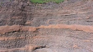 Different forms in cross section of soil horizon layers.