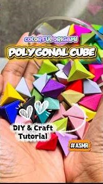 The Most Addictive Paper Craft Ever 🎨 - Colorful Polygonal Cube Tutorial! | ‪@CreativeCratfByMel‬