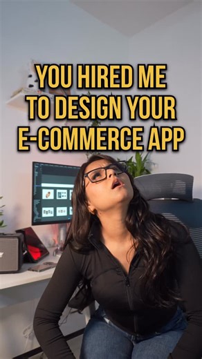 Creative Vaani (UX/UI Design) on Instagram: "You hired me to design your e-commerce app 😌 Comment ‘Figma’ if you want this design 🫶🏻 #ui #udesign #uidesign #portfolio #landingpage #interface #design #graphicdesign #userinterface #userexperience #designinspiration #branding #appdesign #dribbble #designinsp #designer #webdesigner #follow #instagram #foryou #chat #chatgpt4 #gpt #gemini #ecommercebusiness #ecommerce #fashion #shop"