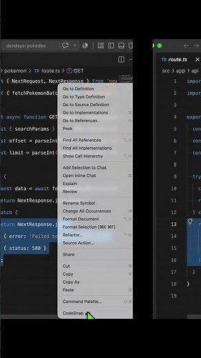 📸 Better code screenshots in seconds with CodeSnap extension #vscode
