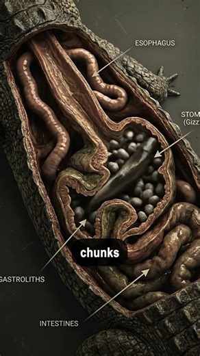 Inside a Crocodile’s Stomach🐊