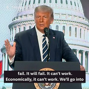 140K views · 2.9K reactions | "We may never, ever escape from the damage that will be inflicted if the radical left takes over the presidency." President Trump tells a crowd in Arlington, Virginia that if the Democrats win the next election, the US will fall into a depression "maybe worse" than in 1929. | Channel 4 News | Facebook