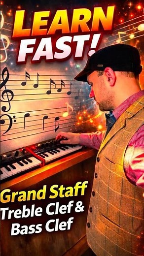 Where are the Treble Clef and Bass Clef on the Grandstaff?