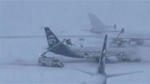 Record snowfall in Alaska as winter storm pounds Anchorage