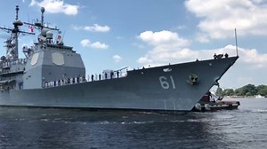 The USS Monterey arrives to downtown Norfolk, Virginia, ahead of Independence Day. Share YOUR patriotic photos and videos using #ProudAmerican! | Fox News