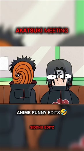 AKATSUKI MEETING 🤣#anime #shorts #viral #akatsuki #funny