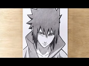 How to Draw Sasuke Uchiha with Rinnegan for Beginners - Naruto | Step by Step (Tutorial)
