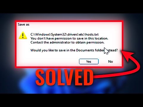 You dont have permission to save in this location | Solution Windows 11/10