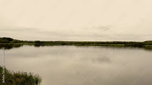 Wintersett in Wakefield England reservoir drone aerial