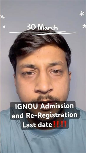 Last Day Alert for IGNOU Admission & Re-Registration #ignou