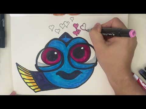 How to Draw Dory 🐟 | Easy Step-by-Step Finding Nemo Drawing Tutorial