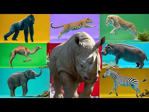 Safari Animal Sounds Song | Nursery Rhyme for Kids - Learn Animal Names and Sounds