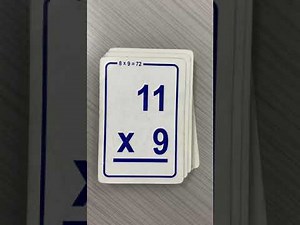 Multiplication flash cards
