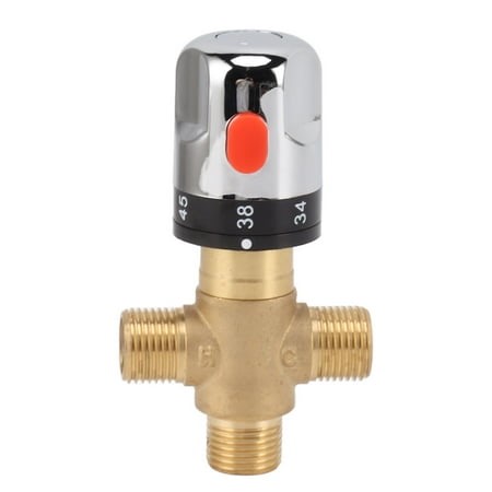 Thermostatic Mixing Valve Brass Shower Mixing Valve Hot and Cold Water Temperature Control Valve - Walmart.ca