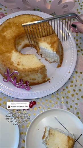 Angel Cake Cutter: Cutting Angel Food Cake Slices with Vintage Cake Cutter
